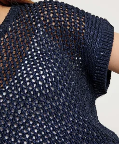 Luisa Cerano Jersey De Ganchillo Manga Corta Lentejuelas