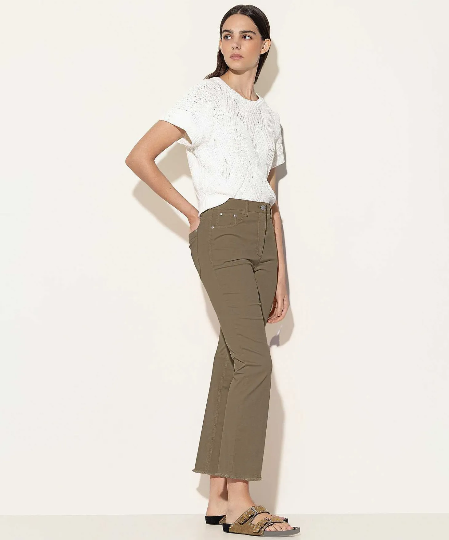 Luisa Cerano Kick Flare Pantalones Suaves