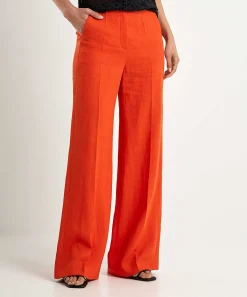 Luisa Cerano Pantalones Anchos De Mezcla De Lino