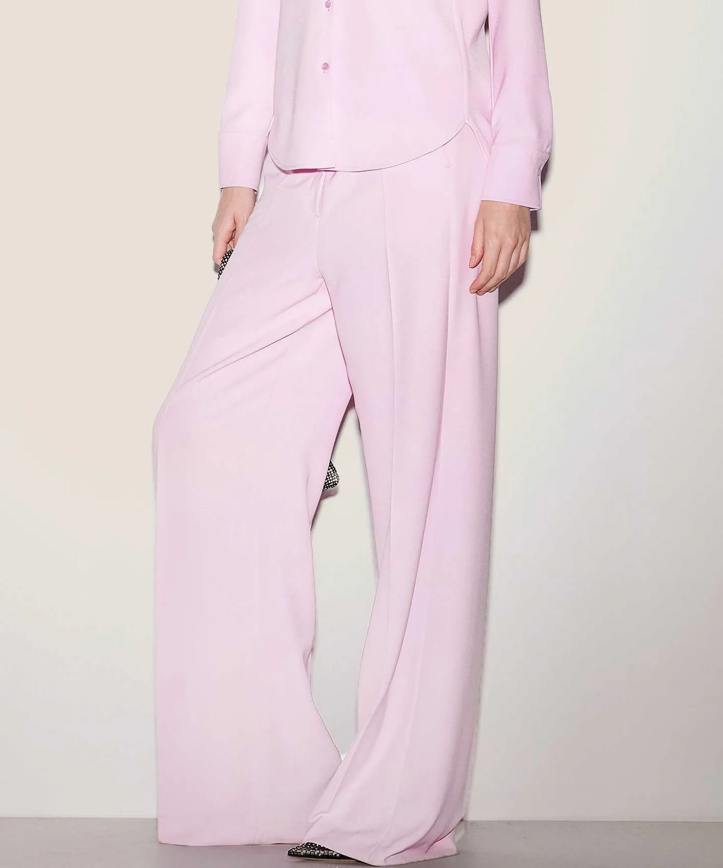 Luisa Cerano Pantalones Anchos De Crepe Ligero
