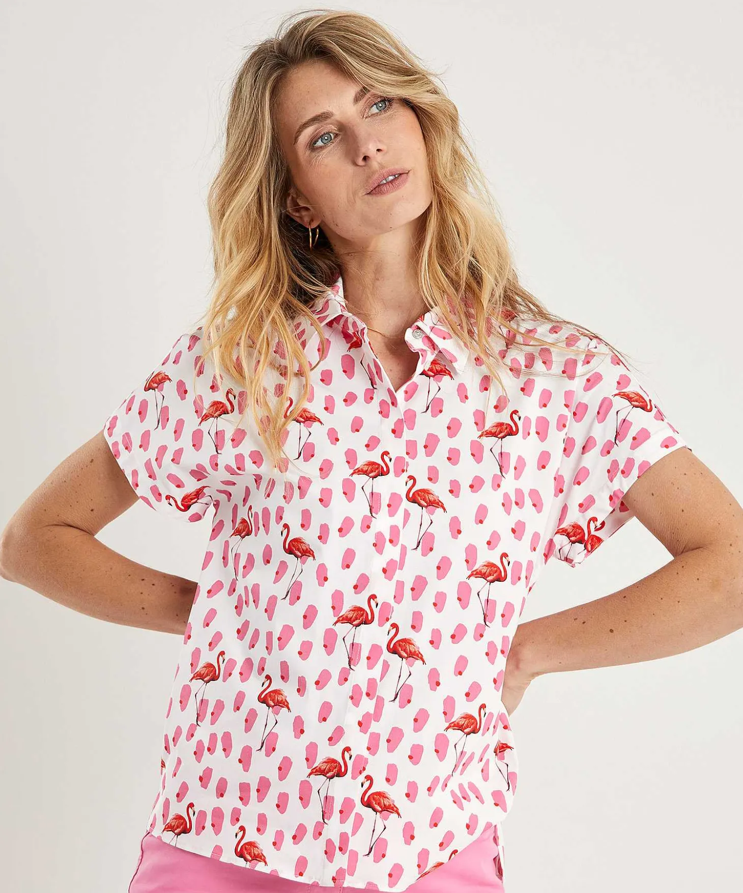 Marc Cain Blusa Popelina Flamenco