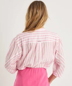 Marc Cain Blusa Voile De Algodon Rayas