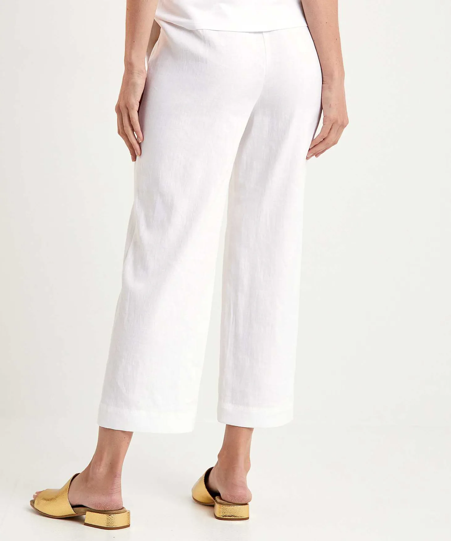Marc Cain Pantalon Deportivo Cropped Mezcla De Lino Wusu