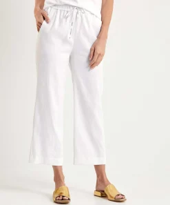 Marc Cain Pantalon Deportivo Cropped Mezcla De Lino Wusu