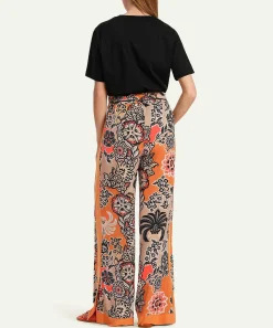 Marc Cain Pantalon Slinky Palazzo Estampado De Flores Wedi