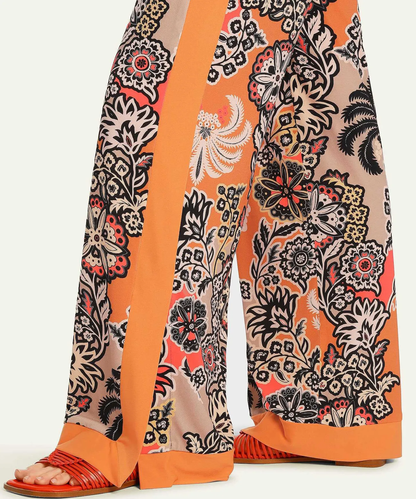 Marc Cain Pantalon Slinky Palazzo Estampado De Flores Wedi