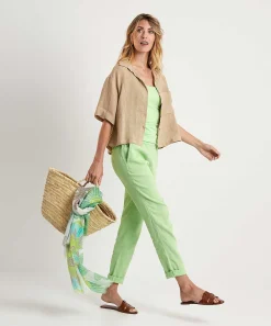 Marc Cain Pantalones De Mezcla De Lino Roanne