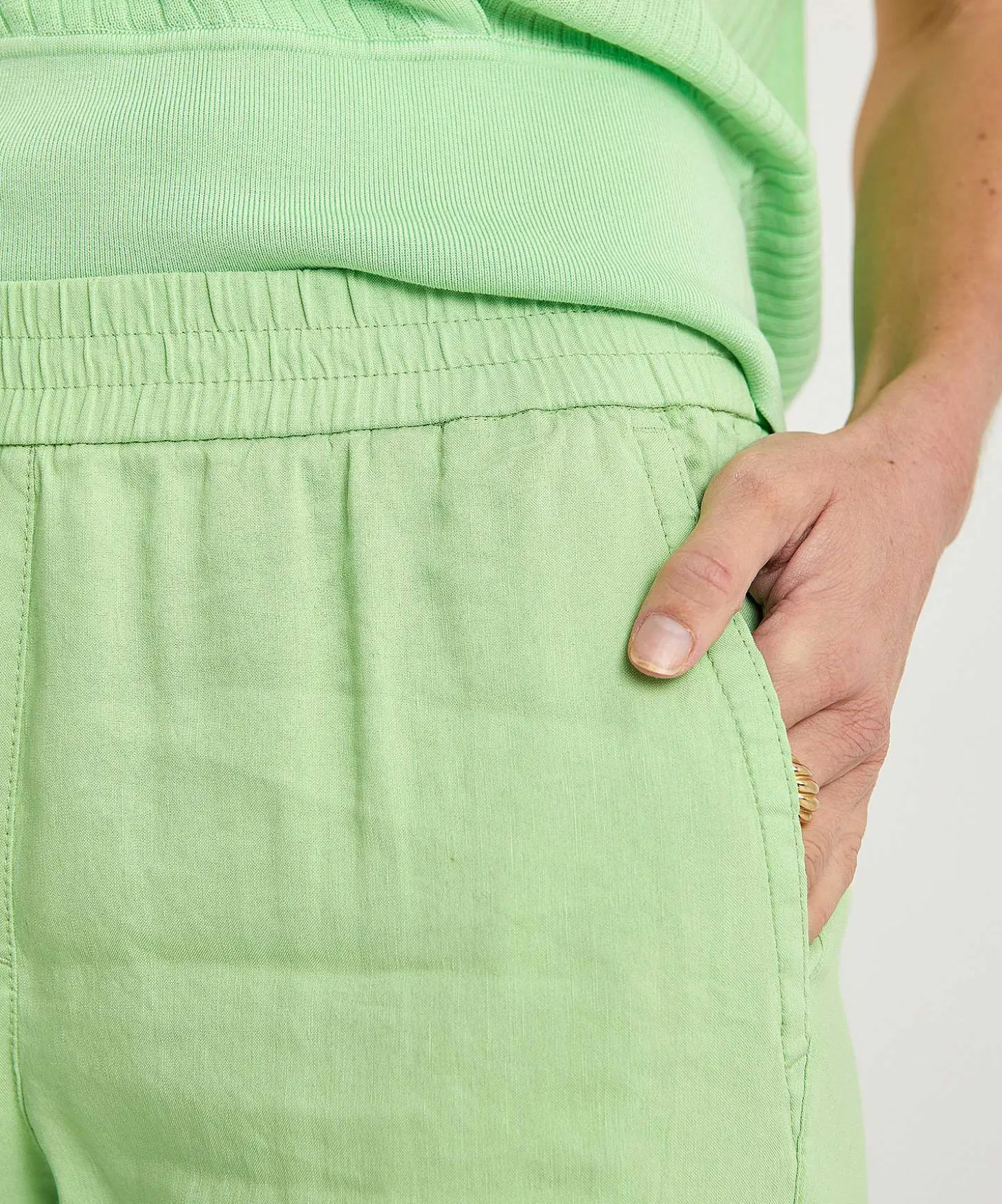 Marc Cain Pantalones De Mezcla De Lino Roanne