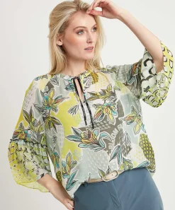 Marc Cain Sports Blusa Transparente Estampado Floral