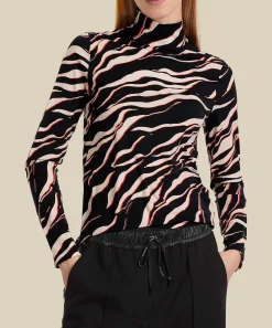 Marc Cain Sports Panty-Feel Con Cuello Alto Y Estampado De Cebra