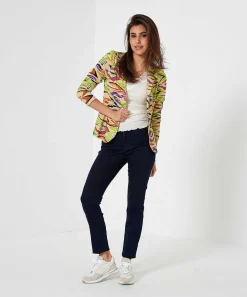 Ml Collections Blazer Cenido Con Estampado De Remolinos