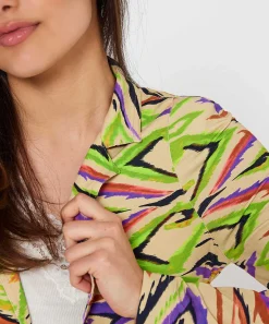 Ml Collections Blazer Cenido Con Estampado De Remolinos