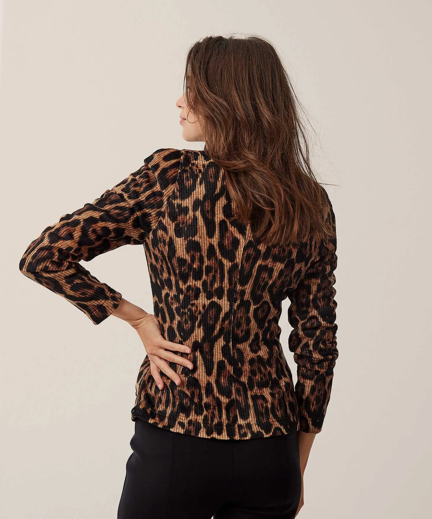 Ml Collections Blazer De Chenilla Con Estampado De Leopardo