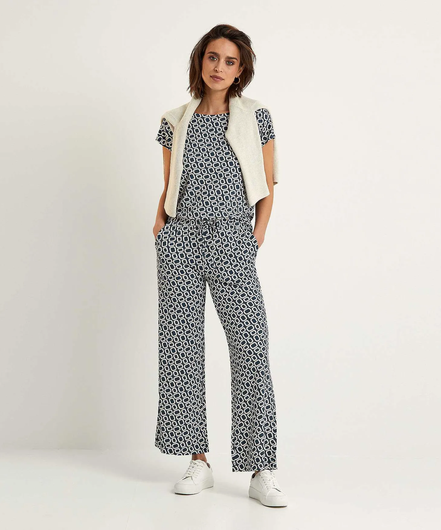 No Man'S Land Pantalones Palazzo Recortados Slinky Retro