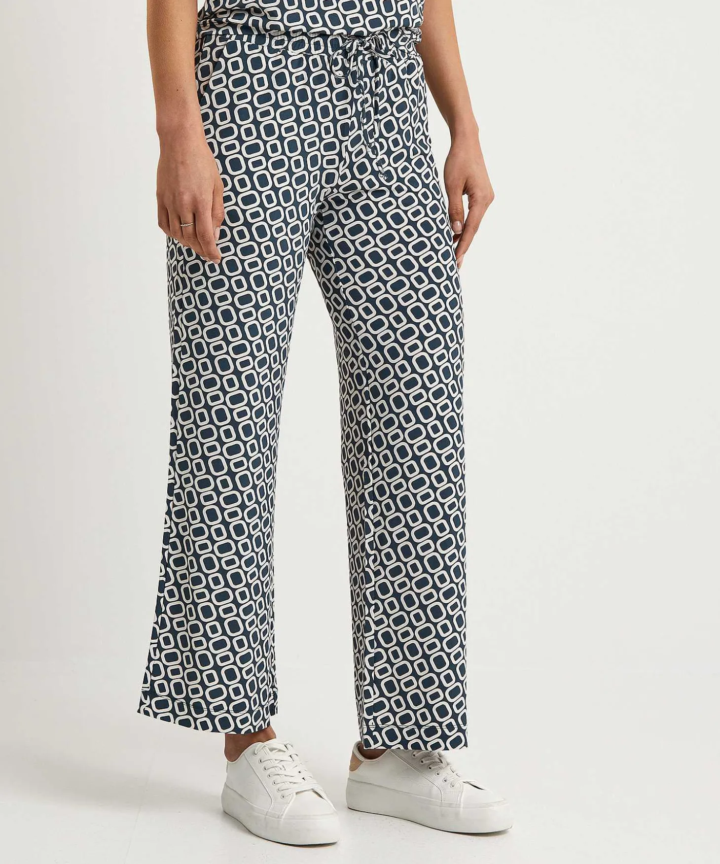 No Man'S Land Pantalones Palazzo Recortados Slinky Retro