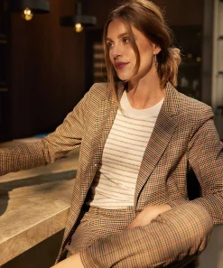 Oui Blazer Cuadros Finos