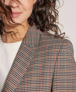 Oui Blazer Cuadros Finos