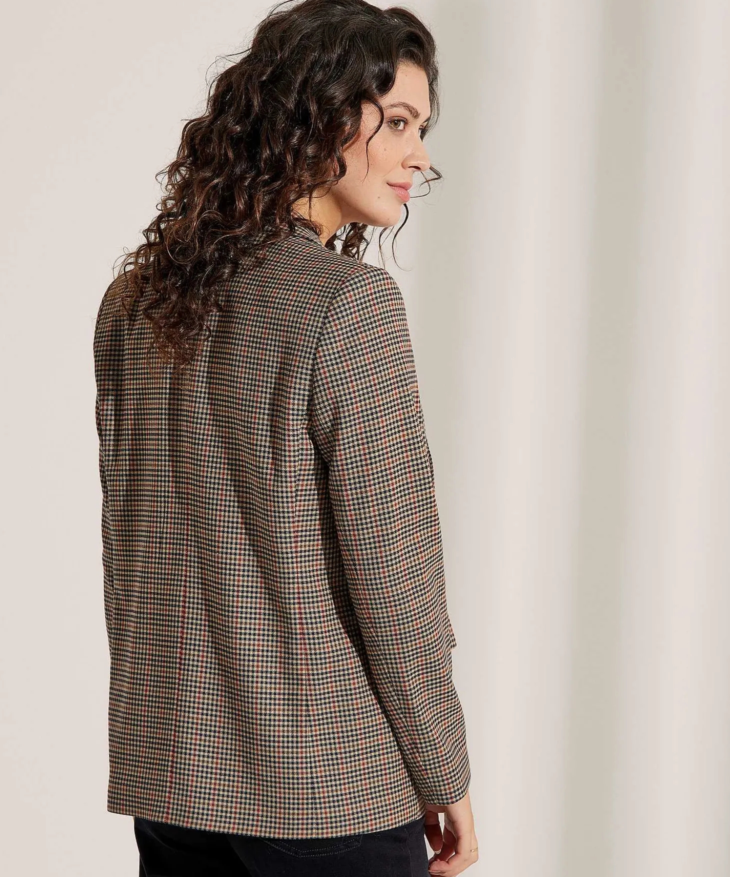 Oui Blazer Cuadros Finos