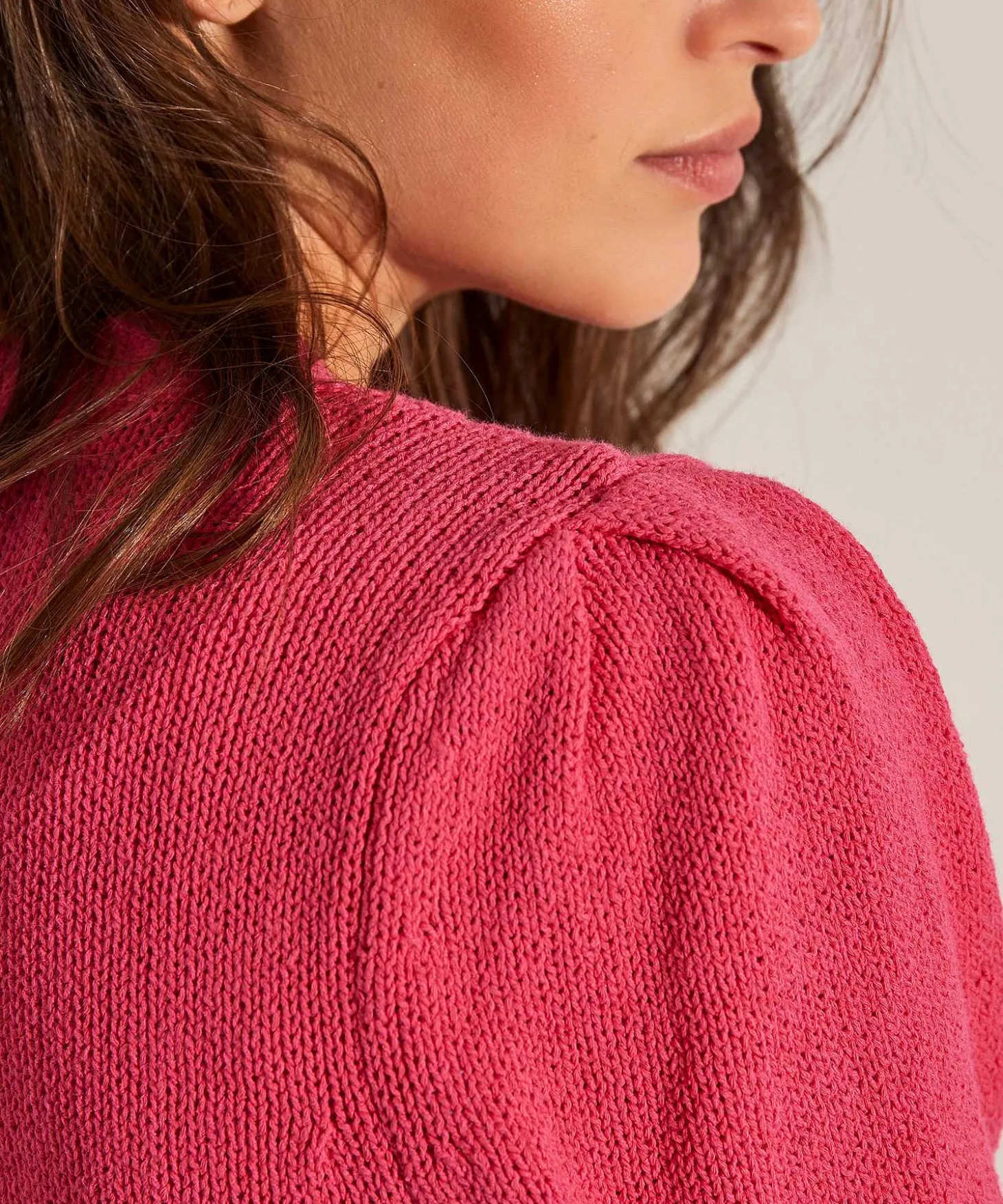 Oui Cardigan Manga Corta Abullonada