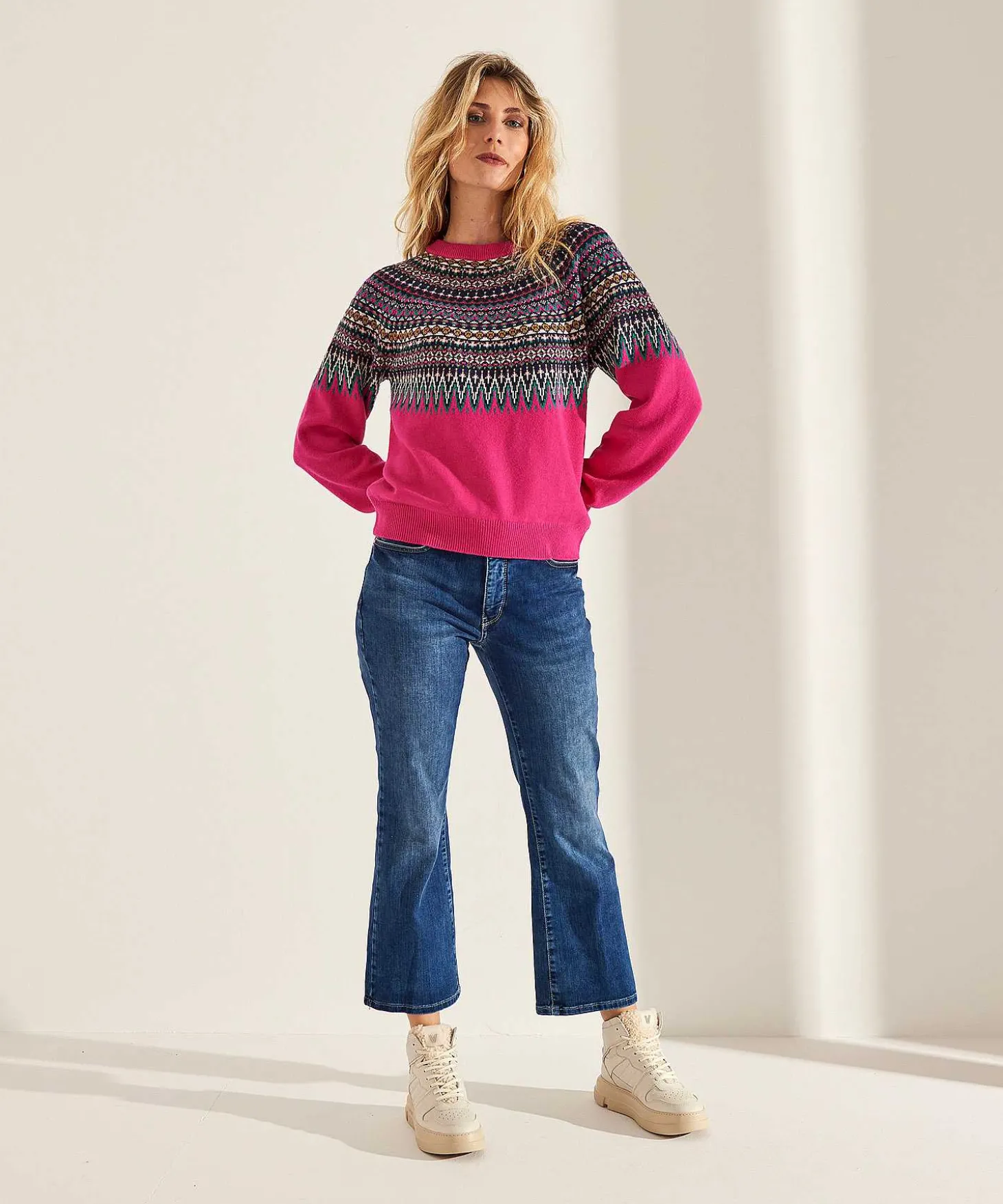 Oui Jersey Noruego Jacquard