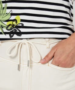 Oui Shorts De Mezclilla Con Cintura De Cordon