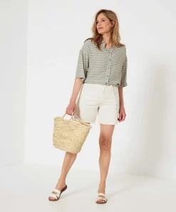 Oui Shorts De Mezclilla Con Cintura De Cordon