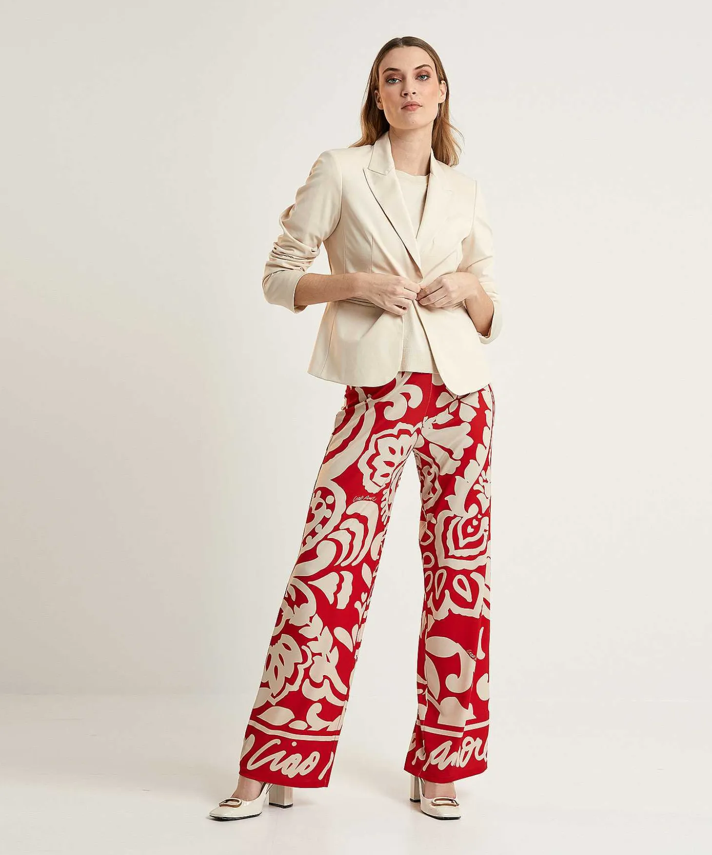 Oui Slinky Pantalones Palazzo Estampado