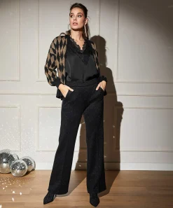 Pantalon Ancho Cambio Con Lurex Ava