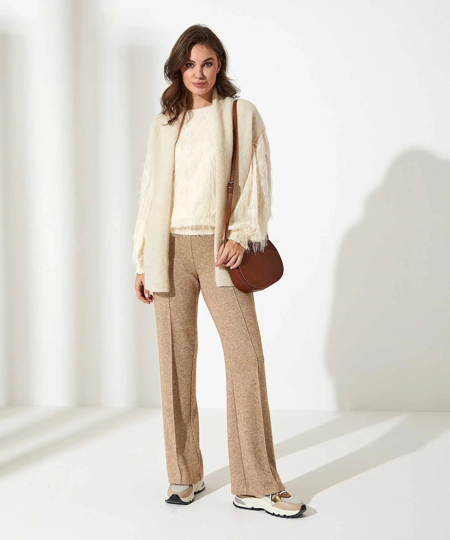Pantalon Ancho Cambio Con Lurex Ava