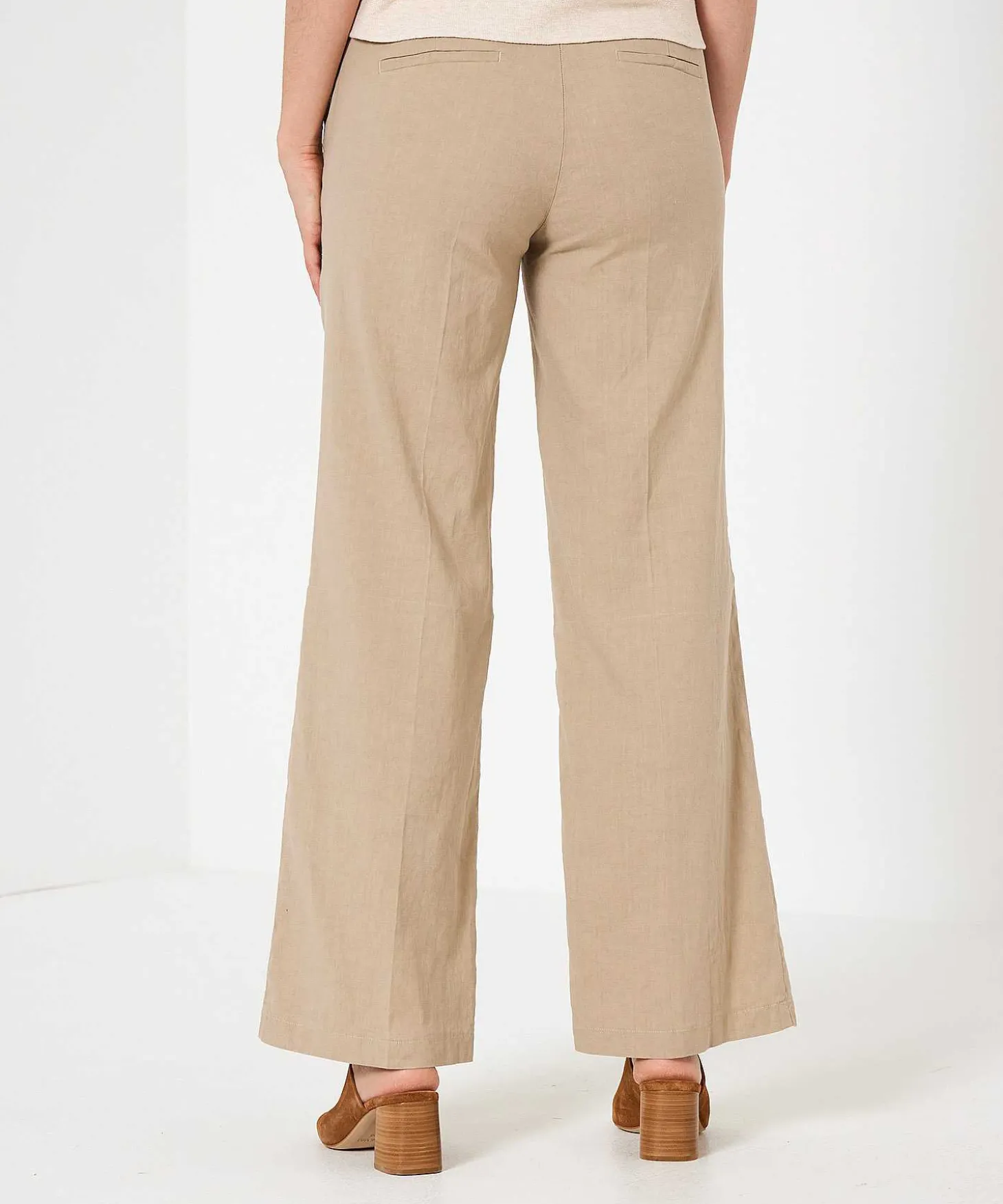 Pantalon Ancho Cambio Mezcla Lino Amelie