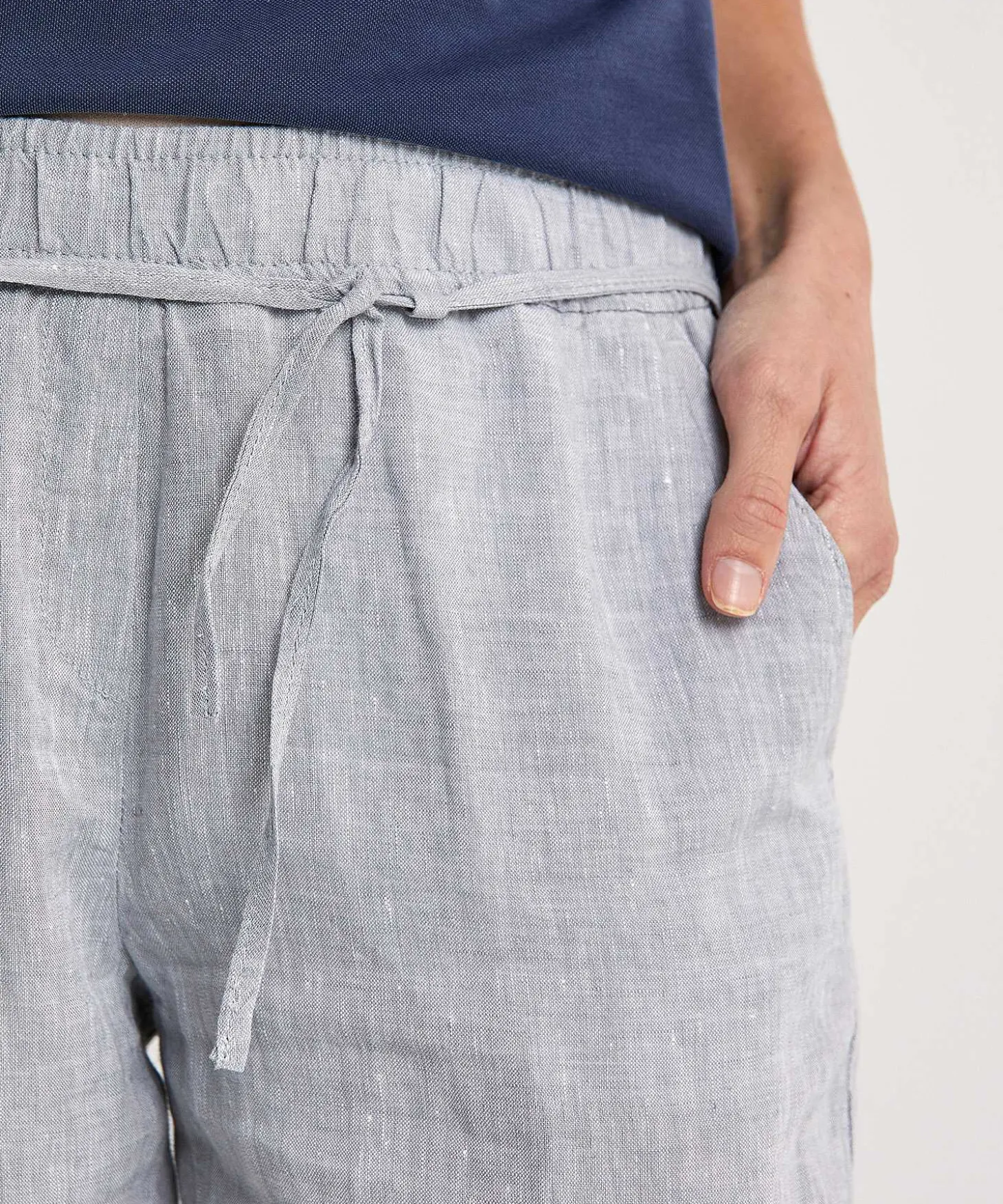 Pantalon Ancho De Lino Brax Farina
