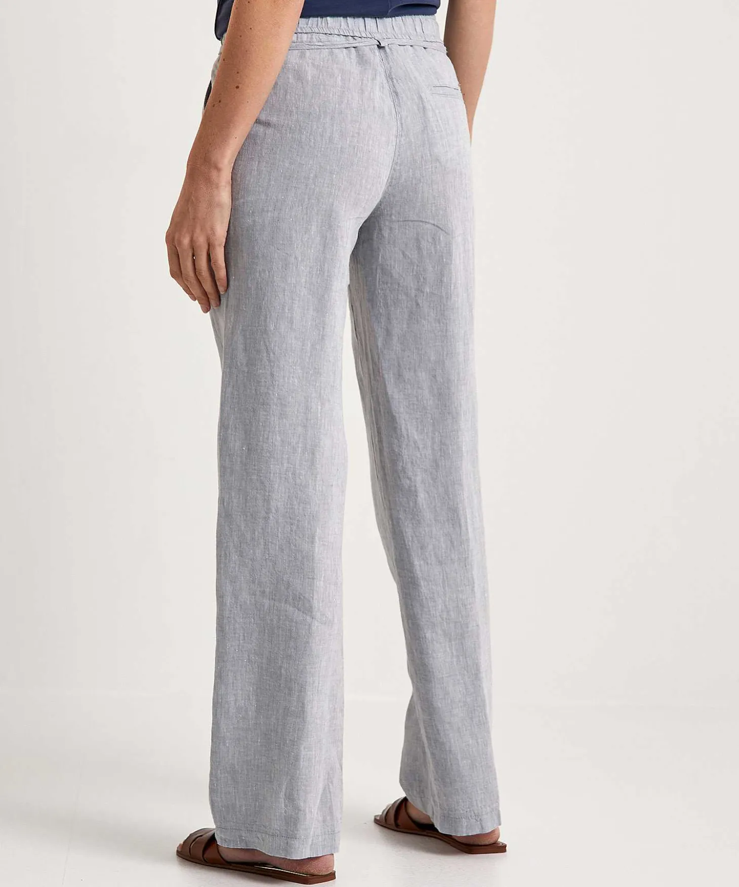 Pantalon Ancho De Lino Brax Farina