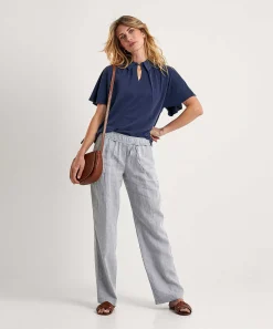 Pantalon Ancho De Lino Brax Farina
