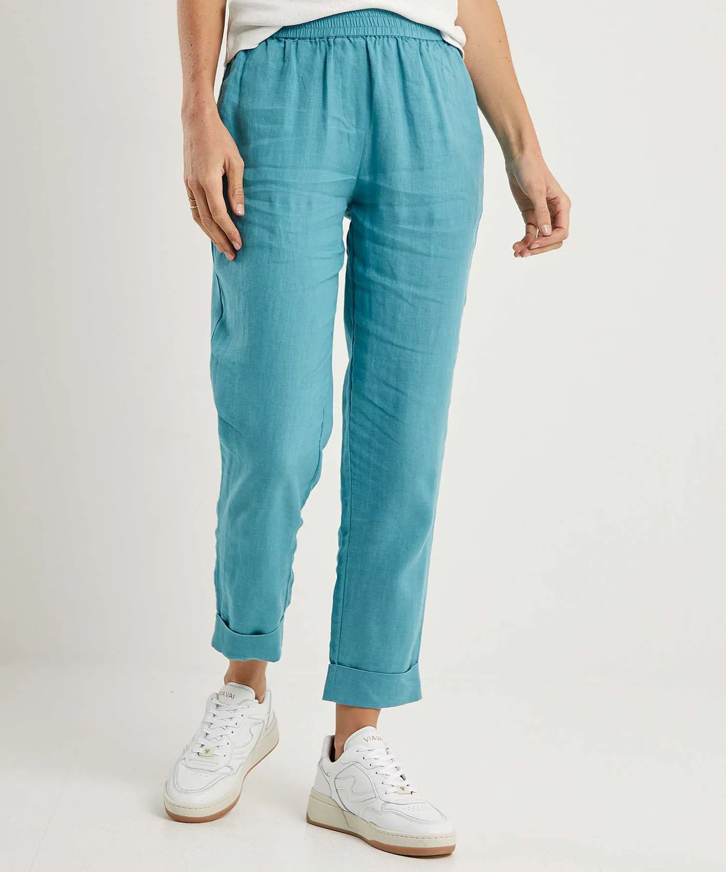 Pantalon De Lino Con Vuelta Emotions