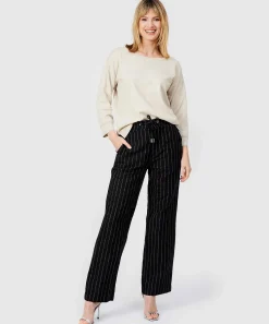 Pantalon Giulia E Tu Lino Rayas