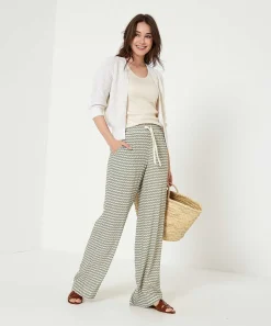 Pantalon Palazzo Moscu Estampado Zigzag Percy