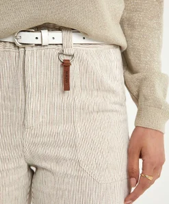 Pantalon Paperbag Moscu Con Rayas Margarita
