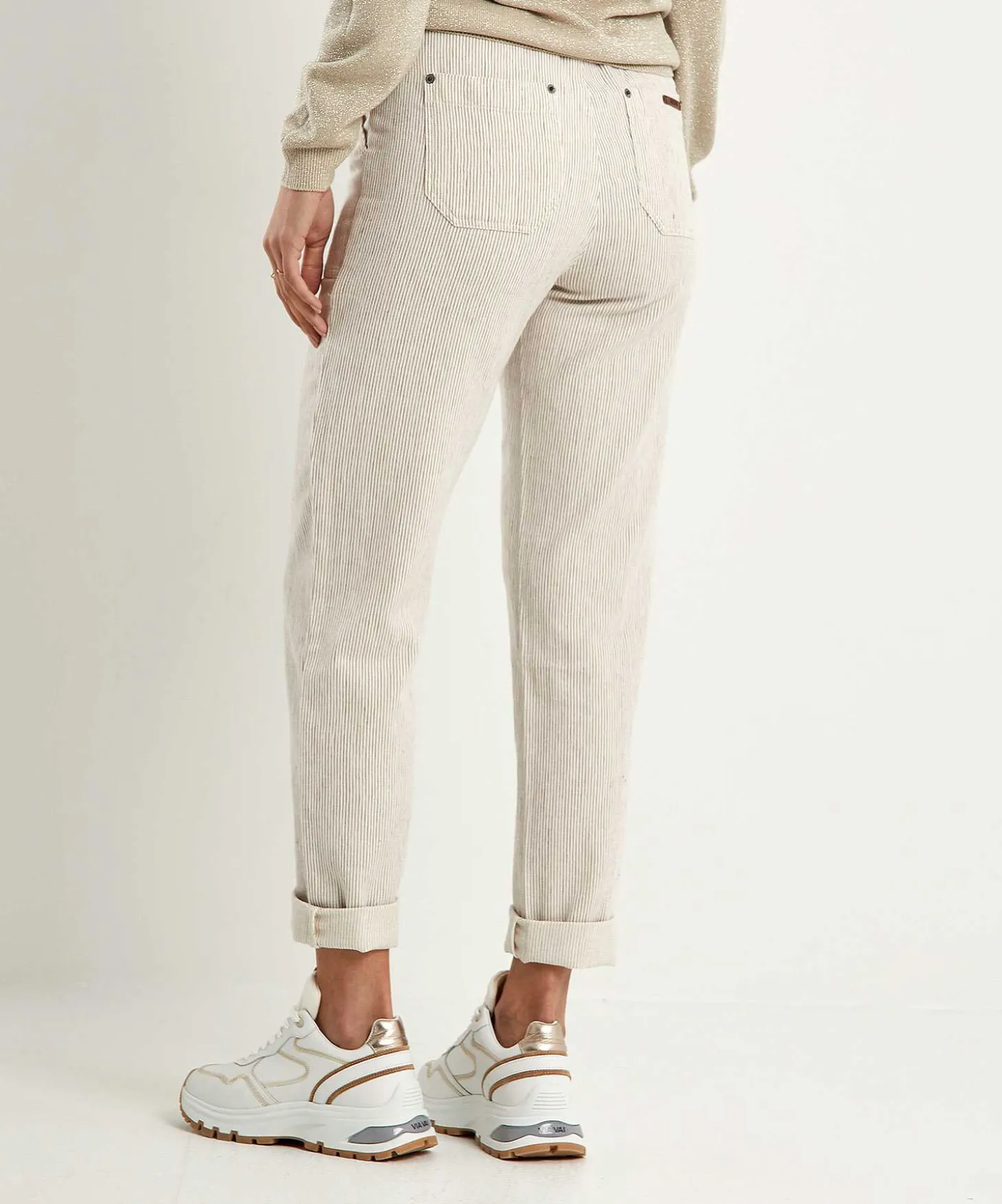 Pantalon Paperbag Moscu Con Rayas Margarita