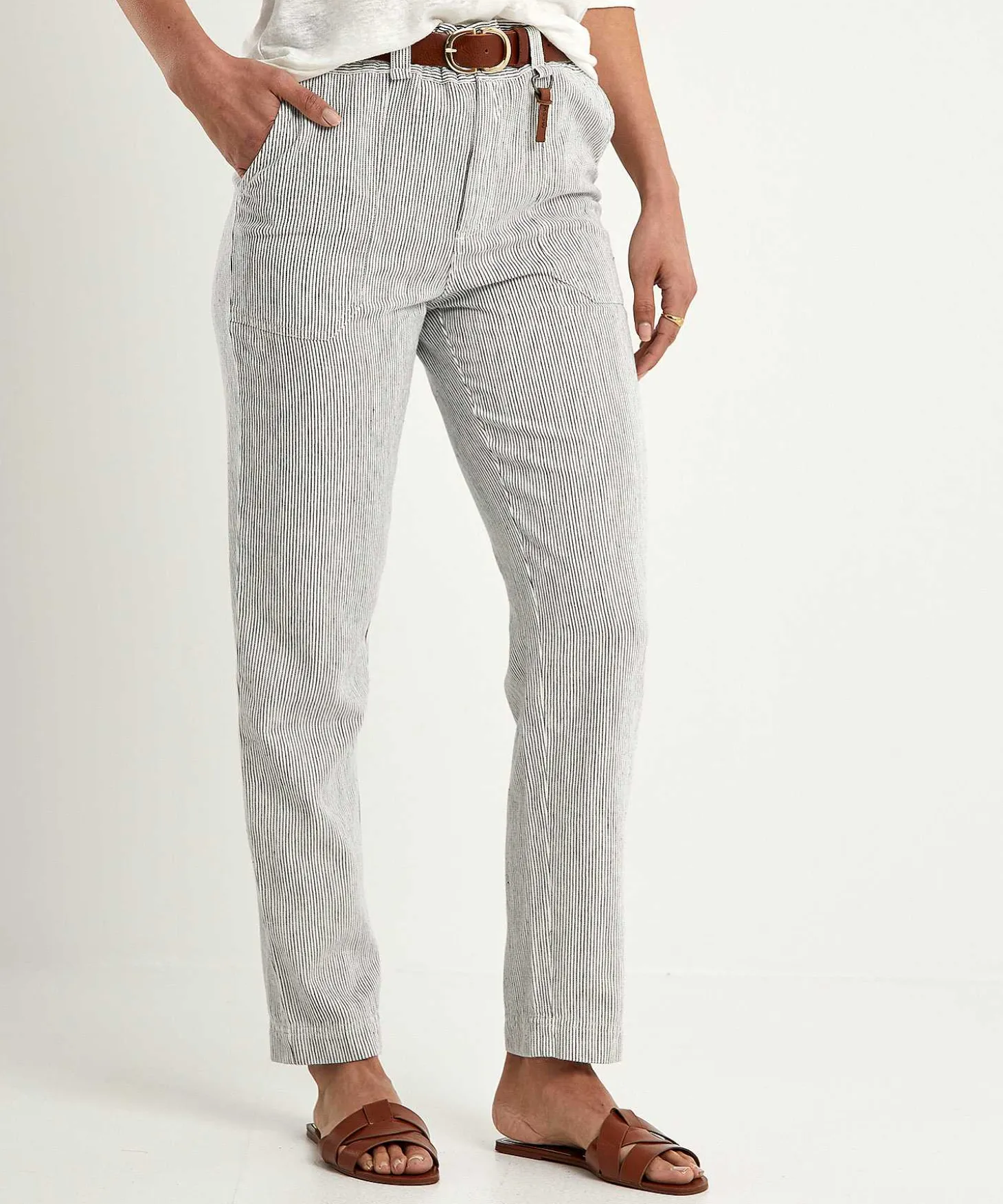 Pantalon Paperbag Moscu Con Rayas Margarita