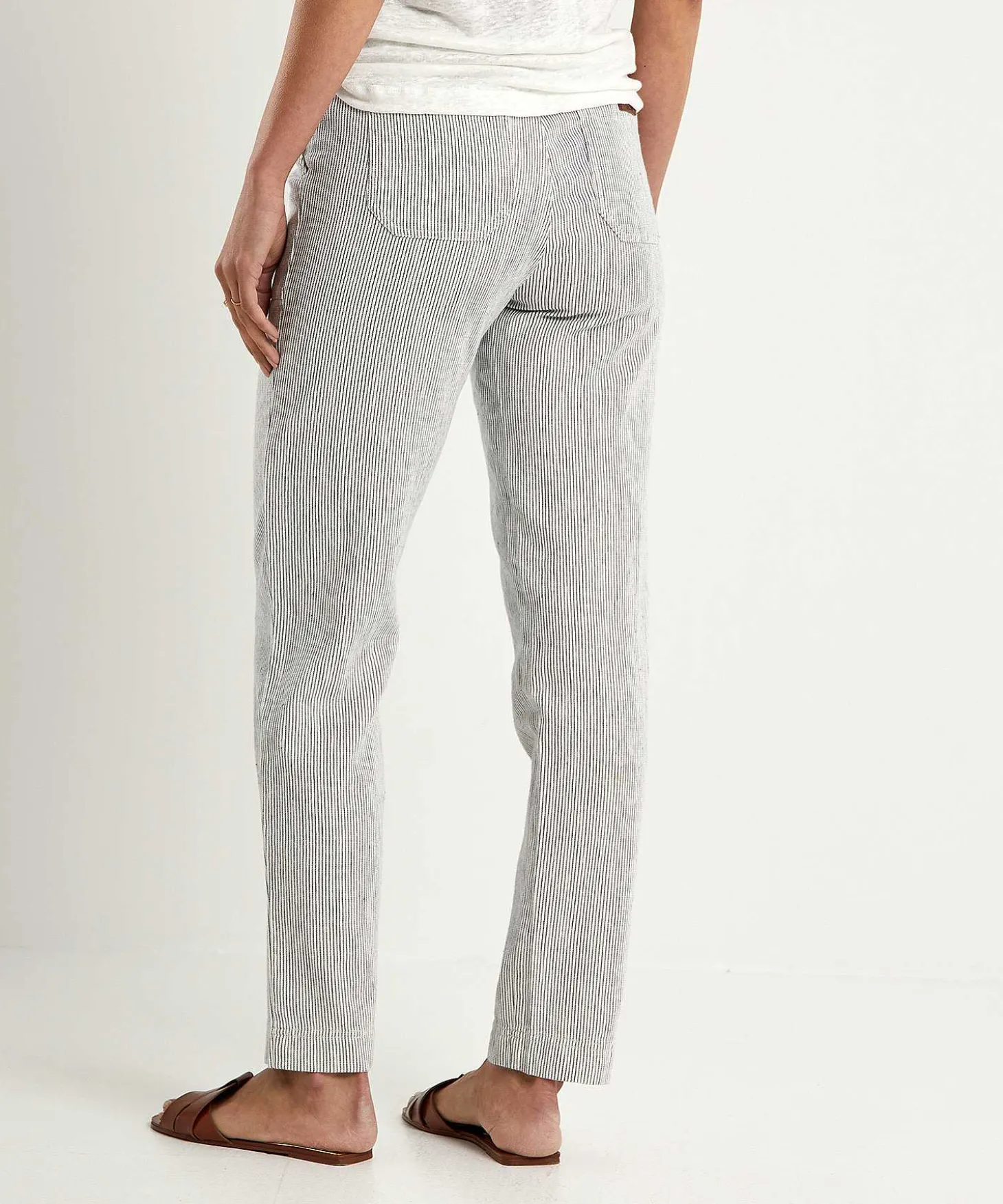 Pantalon Paperbag Moscu Con Rayas Margarita