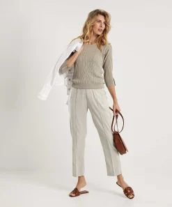 Pantalon Rosner De Mezcla De Lino May Zigarette