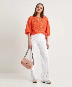 Pantalones Anchos Con Bordado Warri De Marc Cain