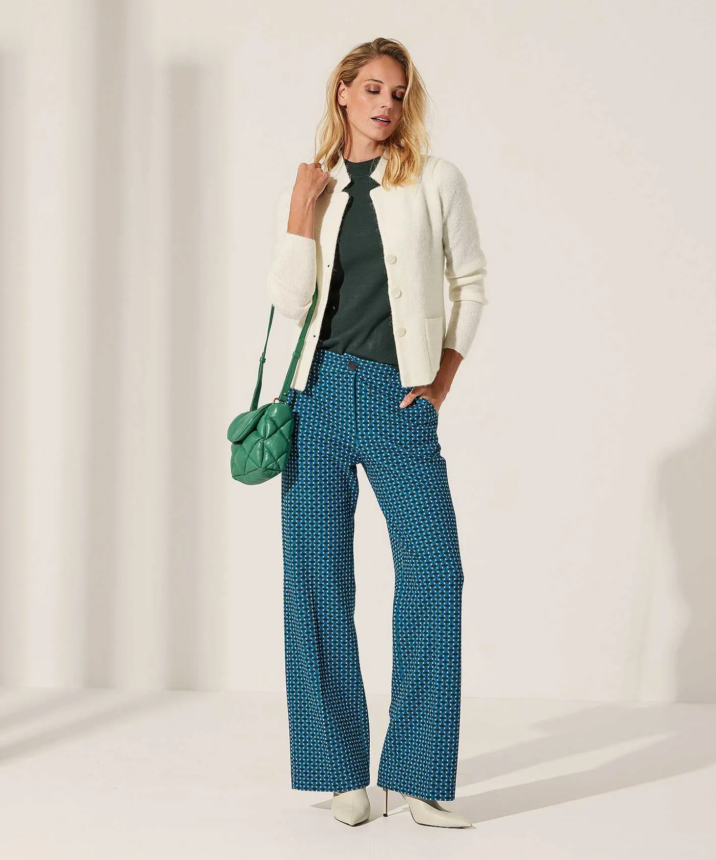 Pantalones Anchos Con Estructura Multicolor Kyra Ferris