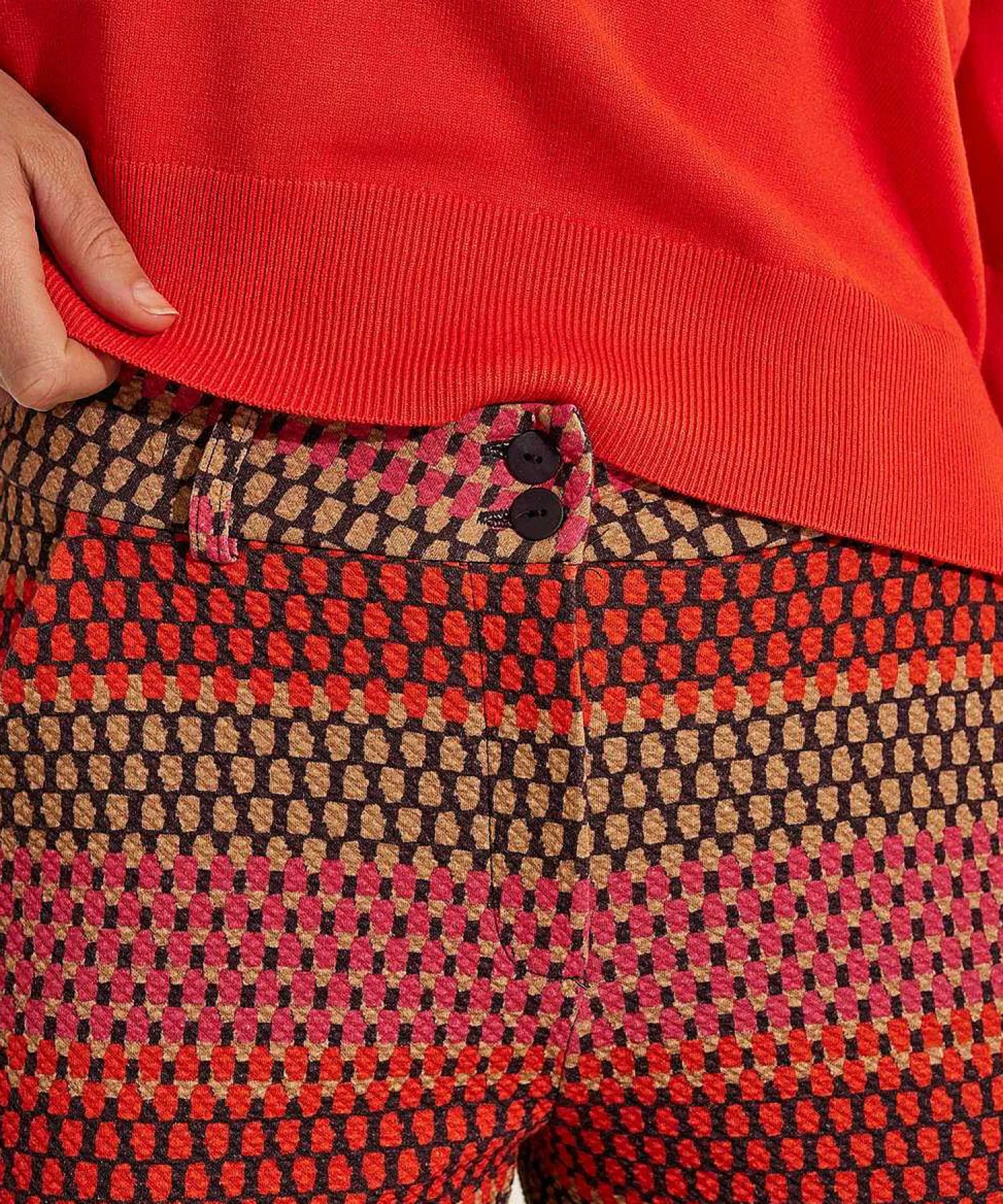 Pantalones Anchos Con Estructura Multicolor Kyra Ferris