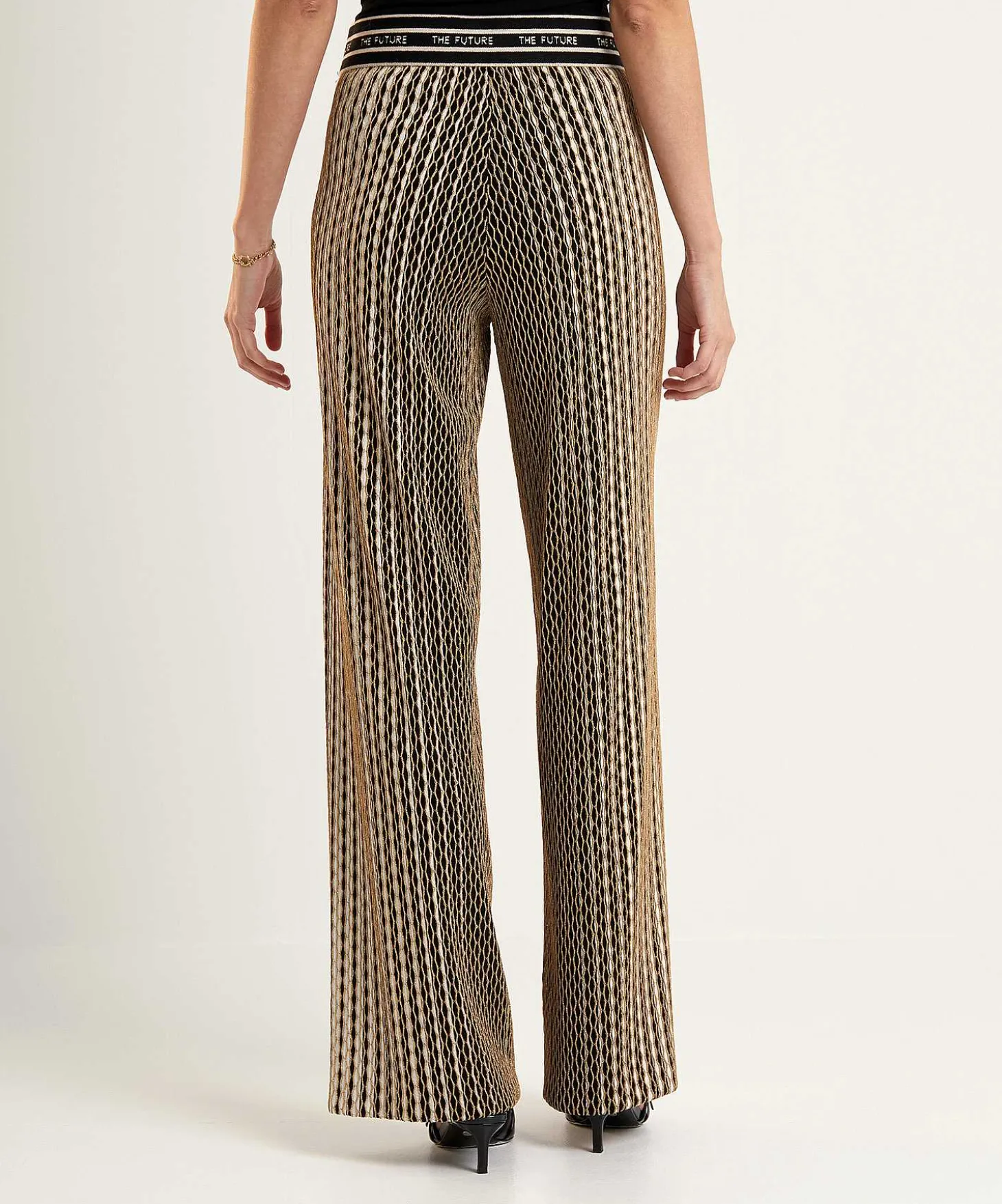 Pantalones Anchos Con Lurex Allison De Cambio