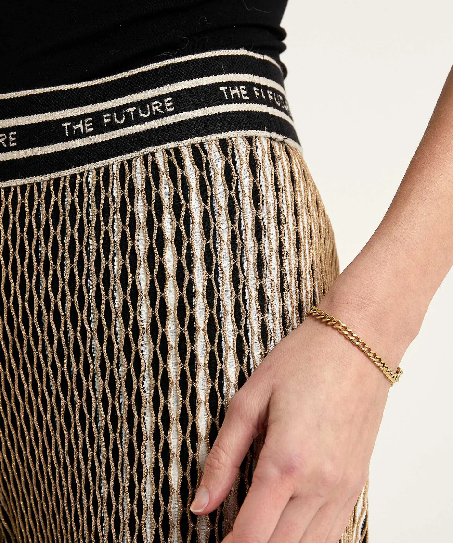Pantalones Anchos Con Lurex Allison De Cambio