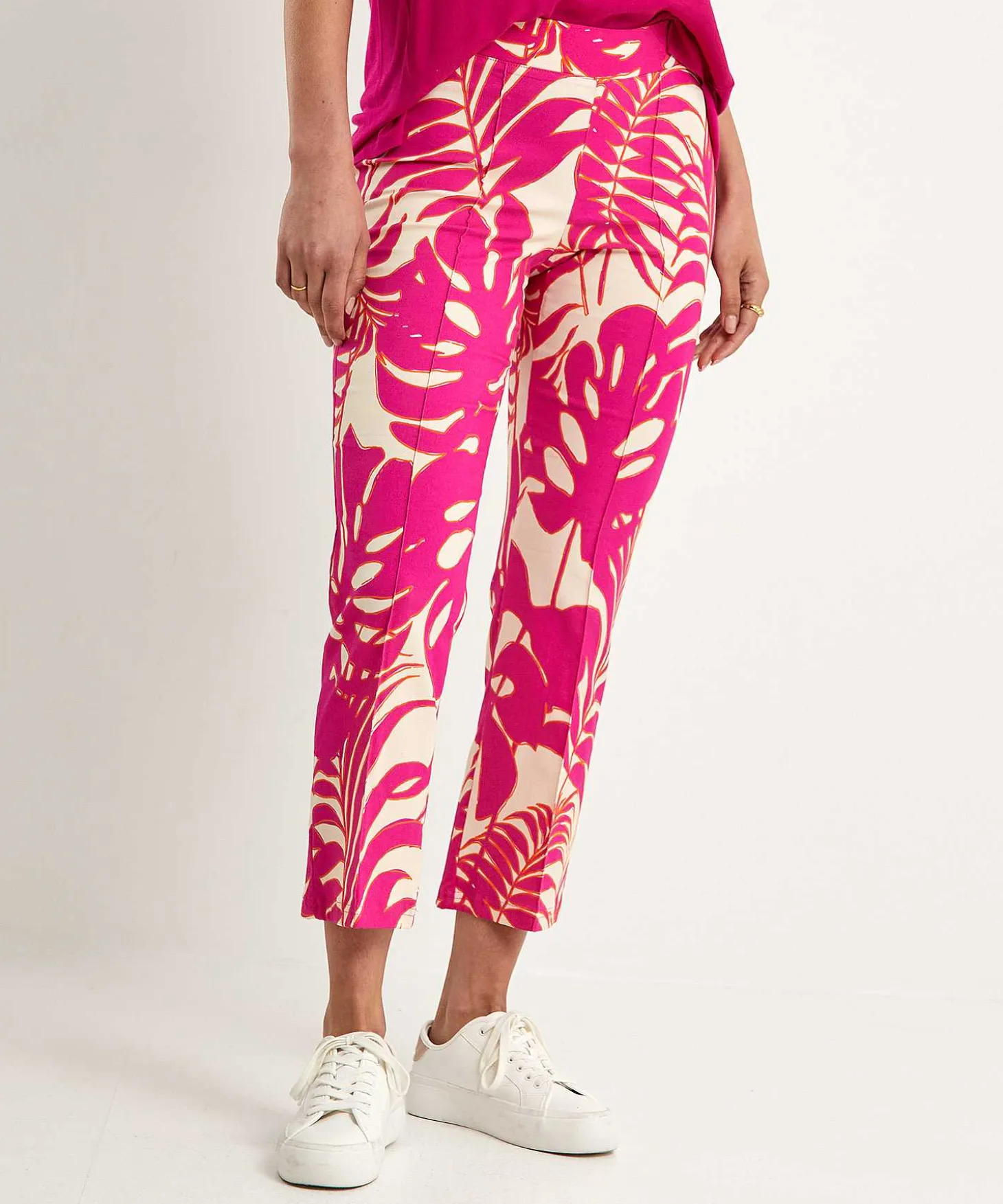 Pantalones Cortos Oui Con Estampado De Hojas