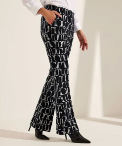 Pantalones De Pernera Ancha Kyra Con Estampado Geometrico Dipper