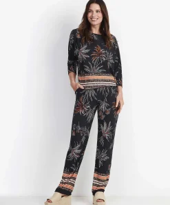 Pantalones Giulia E Tu Estampado De Hojas