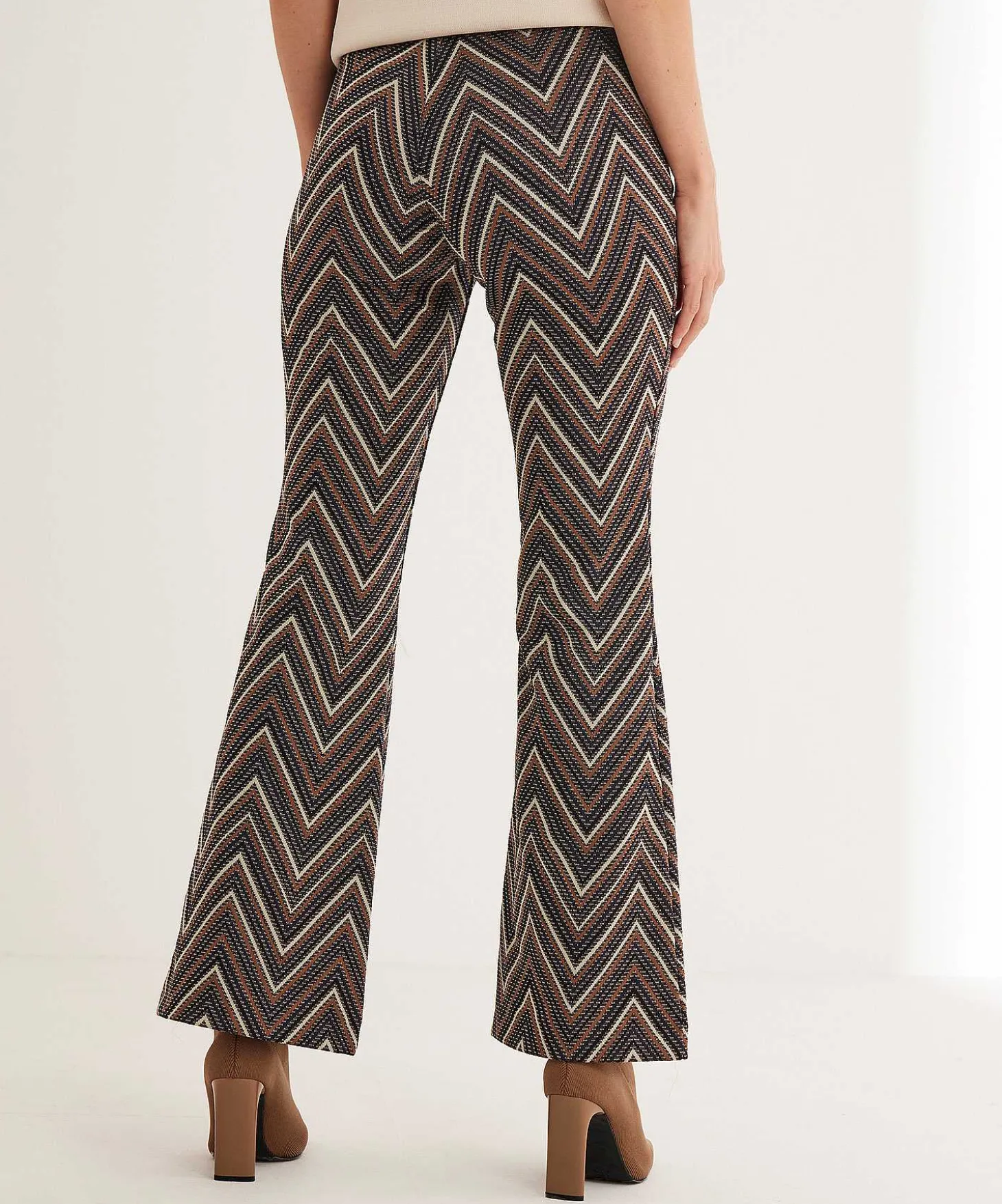 Pantalones Mac Jeans Bootcut Jacquard Zigzag